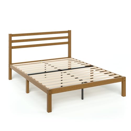 Zinus Leah Bamboo Platform Bed Frame with Slatted Headboard – No Box Spring Required, Easy Assembly, Full Size Zinus