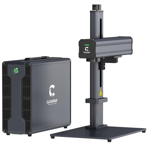 Cloudray 60W MOPA Fiber Laser Engraver, Color Marking, Metal Engraving with 2 F-Theta Lenses, 110x110mm, Laser Engraving Machine, 60,000mW, Class 2, Model CLM60F Cloudray