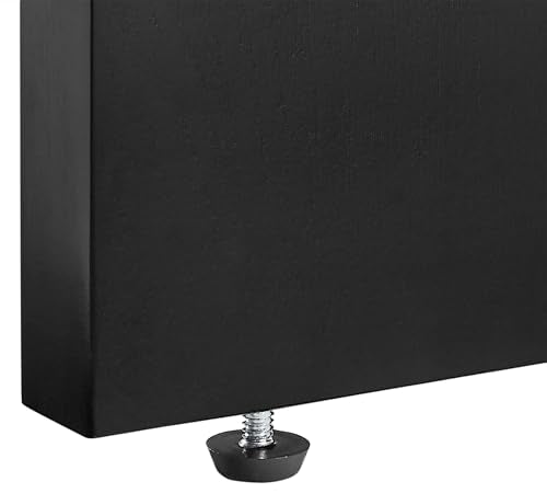 Crosley Furniture Kenji Media Console, Record Player Stand with Vinyl Storage, Modern Home Organizer, Black Crosley Furniture