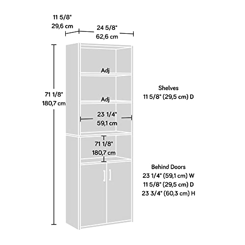 Sauder Beginnings Bookcase With Doors/ Book shelf, Summer Oak finish