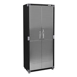 Seville Classics UltraHD Stainless Steel 2-Door Lockable Storage Cabinet, Satin Graphite Seville Classics