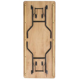 Flash Furniture Gael 6-Foot Rectangular Wood Folding Banquet Table with Clear Coated Finished Top, 72 in x 30 in, Natural Flash Furniture