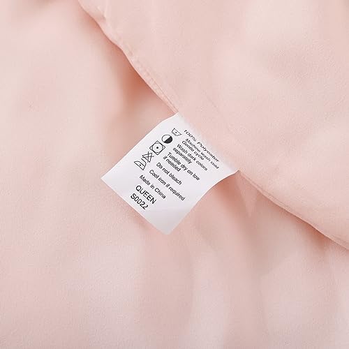 ROSGONIA Comforter Full Size for Girls Boys Teens Blush, 3pcs(1 Boho Pink Comforter & 2 Pillowcases) Lightweight Dorm Bedding Soft All Season Bed Set ROSGONIA