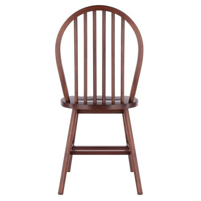 Windsor 2-Pc Chair Set - Walnut - WoodArtSupply