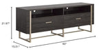 Sauder Walter Heights Engineered Wood Credenza in Blade Walnut Sauder