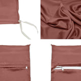 Stoa Paris Luxury Satin Queen Duvet Cover Set 3PCs, 300TC Silk-Like Bedding for Hot Sleepers, Skin & Hair Safe, Hidden Zipper + 2 Pillow Shams 20x30”, No Comforter Included, Vogue - Caramel, Wine Stoa Paris