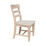 International Concepts Java Chair with Solid Wood Seat, Unfinished IC International Concepts
