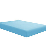 Sfoothome Single Fitted Sheet (Twin - Sky Blue) - Deep Pocket Brushed Velvety Microfiber, Breathable, Extra Soft and Comfortable - Wrinkle, Fade, Stain and Abrasion Resistant Sfoothome
