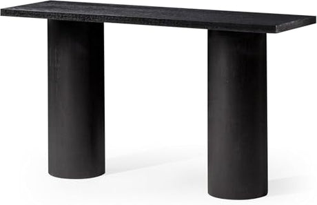 Maven Lane Lana Contemporary Rectangular Accent Console Table for Small Spaces and Front Door Entrance Hallway in Refined Black Finish Maven Lane