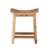 Powell Furniture Dale Saddle Bar Stool Natural Wood Powell