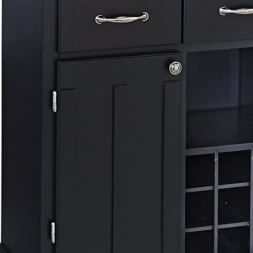 Homestyles sideboards-buffets-credenzas, Server with Hutch, Black - WoodArtSupply