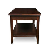 Leick Home 10504 Laurent Two Drawer Coffee Table with Shelf, Chocolate Cherry Leick Home