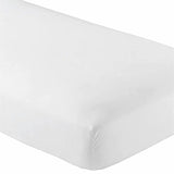 Crescent Bedding Twin White Fitted Sheet Only - Soft & Comfy 100% Cotton (Twin, White) DESTINY CRESCENT BEDDING