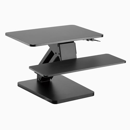 Desky Zero Adjustable Desk Riser – 6.3"–17.3" Height Adjustable Sit-Stand Workstation – Ergonomic Desktop Lift – Black Desky
