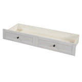 YOPTO Full Size Murphy Bed Chest,Folding Storage Wall Bed with Large Drawers,USB Ports & 2 Three-Prong Outlets,Hidden Cabinet Platform Bed W/Wood Slats Support,for Bedroom,Guest Room,Brushed White YOPTO