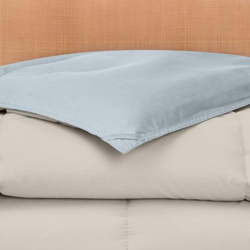 Modern Threads Down Alternative Reversible Comforter Beige/Light Blue Twin Modern Threads