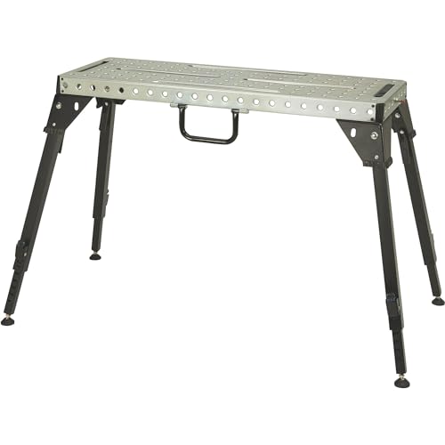 Klutch Adjustable Welding Table, Metal Work Bench Height-Adjustable Steel Table With 1000-Lb Capacity, Welding Metal Welding Tools - WoodArtSupply