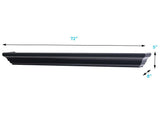 MANTELSDIRECT 72 Inch Floating Fireplace Mantel Wood Shelf in Black - Colton from Mantels Direct | Wooden Rustic Wall Shelf Perfect for Décor and Electric Fireplaces MANTELSDIRECT