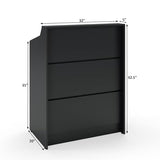 AGATEO Small Reception Desk with Drawer – Front Desk, Checkout Counter & Retail Counter – Cash Register Stand AGATEO