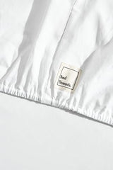 Bed Threads - Cotton Fitted Sheet - Organic Cotton Percale - 200TC - Luxury Organic Bedding - Breathable & Ultra-Crisp - Single Fitted Sheet Only - Machine Washable - Full - Crisp White Bed Threads