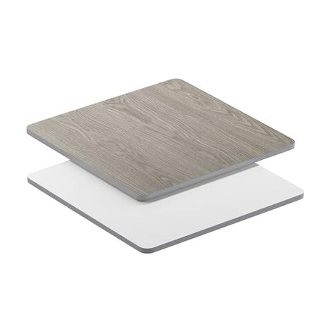 Flash Furniture Glenbrook 36" Square Table Top with White or Gray Reversible Laminate Top Flash Furniture