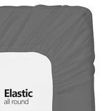 Full XL 100% Microfiber Double Brushed Sheet Set - Extra-Soft, Breathable & Wrinkle-Free - 15" Deep Pockets, 54" x 80" - Ideal for Extra Long Full Beds - 4PC Set (Full XL, Dark Grey) DESTINY CRESCENT BEDDING