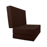 D&D Futon Furniture Brown Twin Size Shikibuton Trifold Foam Bed 6 x 39 x 75 Long, 1.8 Lbs High Density White Foam, Floor Foam Folding Mattress Ottoman D&D Futon Furniture