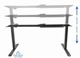VIVO Electric Stand Up Desk Frame Workstation with Memory Touch Pad, Single Motor Ergonomic Standing Height Adjustable Base, Black, DESK-V102E VIVO