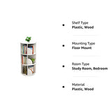 Toytexx Inc and Design 3 Tier 360° Rotating Stackable Shelves Bookshelf Organizer (White) TOYTEXX INC & DESIGN