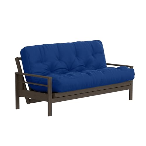 Royal Sleep Products by The Futon Factory 8 inch Foam Futon Mattress - Solid Royal Blue Cover - Full Size - CertiPUR Certified Foams - Made in USA - (Frame not Included) Royal Sleep Products