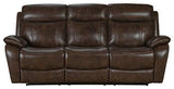 Barcalounger Sandover Power Reclining Sofa, Tri-Tone Chocolate BarcaLounger