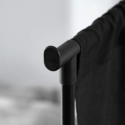 Don't Look at Me® - Privacy Room Divider - Basics Extendable - Black Frame with Black Fabric DormCo