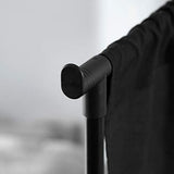 Don't Look at Me® - Privacy Room Divider - Basics Extendable - Black Frame with Black Fabric DormCo