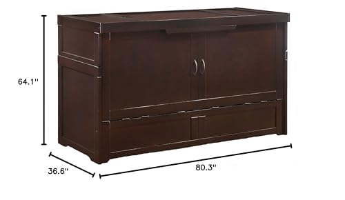 NIGHT & DAY Cube Pre-Assembled Cabinet Murphy Bed (Dark Chocolate) Night & Day Furniture