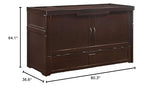 NIGHT & DAY Cube Pre-Assembled Cabinet Murphy Bed (Dark Chocolate) Night & Day Furniture
