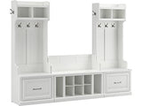 kathy ireland Home by Bush WDL012WAS 69-Inch Entryway Storage Set with 6 Shelves, White Ash Bush Business Furniture