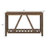 Walker Edison Modern Farmhouse Accent Entryway / Living Room End Table, 52 Inch, Color-Marble and Walnut Walker Edison