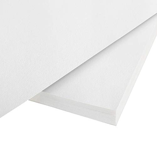 100 Sheets of Practice Watercolor Paper (9" x 12") - 190 GSM, Acid-Free and Cold Pressed.. Perfect for Painting, Sketching or Drawing. Wet, Dry and Mixed Media. Bulk Pack Ashby