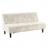 H.VERSAILTEX Real Futon Cover Armless Sofa Covers Sofa Bed Covers Stretch Futon Couch Cover Sofa Slipcover Furniture Protector Thick Soft Fabric Form Fitted Stay in Place, Ivory H.VERSAILTEX