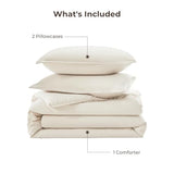 Litanika Full Size Comforter Sets Beige, 3 Pieces Lightweight Bedding Comforter Sets, Down Alternative Comforter Fluffy Bed Set Gift Choice Litanika