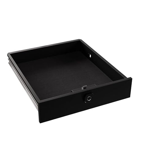 MyVoice End Table with Hidden Storage - Concealment Side Table with Fingerprint Lock, Steel Nightstand for Living Room, Bedroom, Quick-Access (Wood) MyVoice