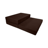 D&D Futon Furniture Brown Twin Size Shikibuton Trifold Foam Bed 6 x 39 x 75 Long, 1.8 Lbs High Density White Foam, Floor Foam Folding Mattress Ottoman D&D Futon Furniture