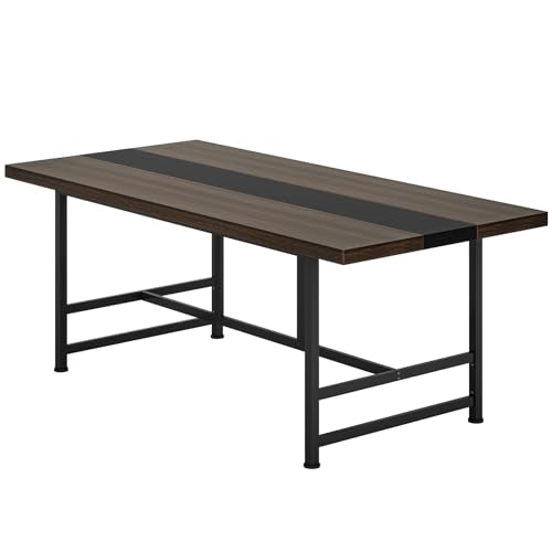 Tribesigns 6FT Conference Table, Rectangular Meeting Table, 70.86L * 31.49 W inches Seminar Table, Large Computer Desk for Office, Boardroom Desk - WoodArtSupply