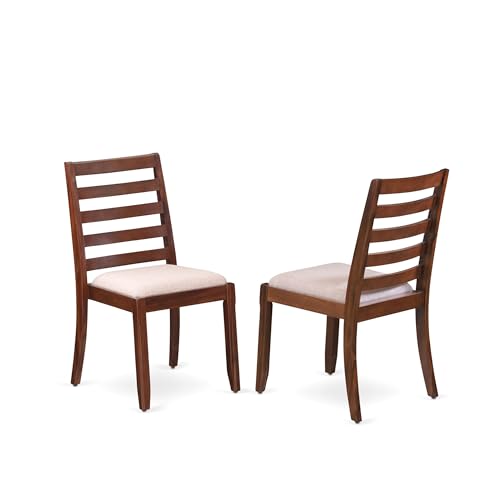 Luxe by East West Furniture X07X1-B08-04- 9 Pieces Extendable Dining Set Includes a Rectangle Xtenczar Kitchen Table and 7 Light Tan Fabric Stackable Dining Chairs and 1 Modern Bench, Antique Walnut Luxe by East West Furniture