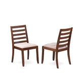 Luxe by East West Furniture X07X1-B08-04- 9 Pieces Extendable Dining Set Includes a Rectangle Xtenczar Kitchen Table and 7 Light Tan Fabric Stackable Dining Chairs and 1 Modern Bench, Antique Walnut Luxe by East West Furniture