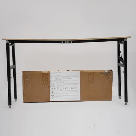 Heavy-Duty Workbench with Power Outlets, 3000lbs Load Capacity 72x20 Inch Work Table with 4 AC & 2 USB Ports, Height Adjustable Workshop Desk 31.5-39.3in Coehazelf