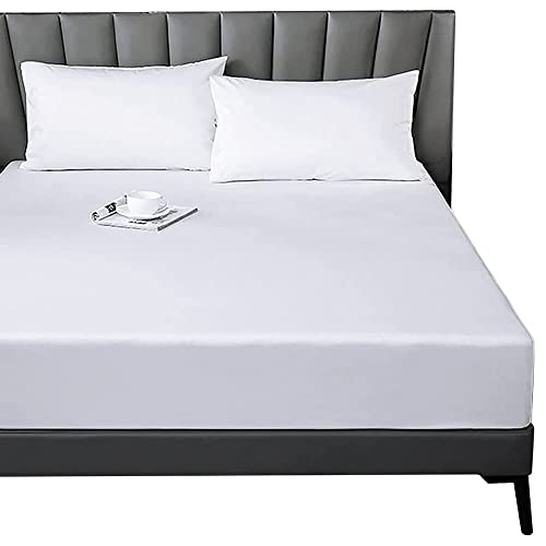 Lirex Fitted Twin Sheet Cotton, 300 Thread Count Soft Breathable, 8-10" Deep Pocket Sheet for Hotel Home,White Lirex