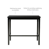Linon 42 inch Bar Height Pub Claridge Table, Black Linon