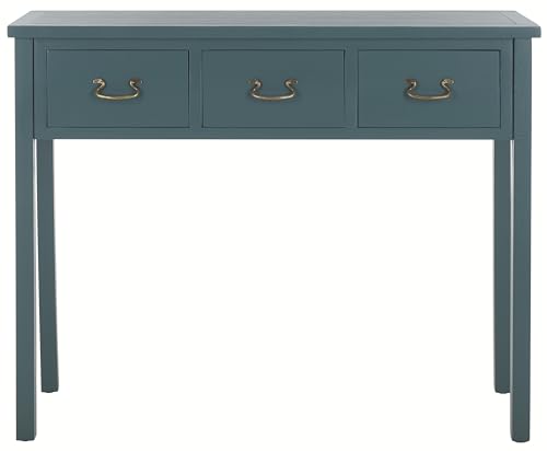 Safavieh Home Collection Cindy Farmhouse Slate Teal 3-Drawer Console Table Safavieh