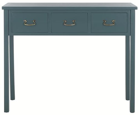 Safavieh Home Collection Cindy Farmhouse Slate Teal 3-Drawer Console Table Safavieh